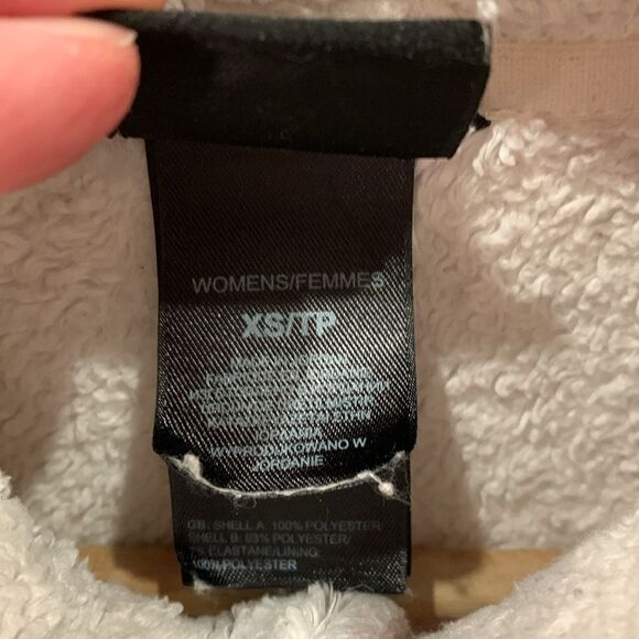 The North Face white monochrome Sherpa zip up jacket Womans size XS - Picture 7 of 10